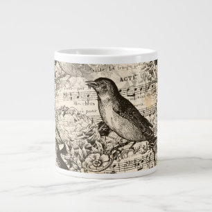 viktorianische Musikvögel Jumbo-Tasse