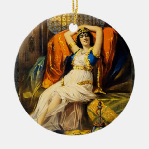 Viktorianische Opern-Weihnachtsverzierung Keramik Ornament