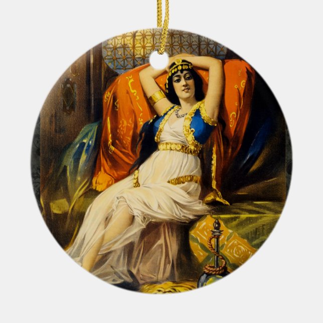 Viktorianische Opern-Weihnachtsverzierung Keramik Ornament (Vorne)