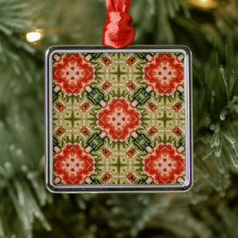 Viktorianische Orangenblüten und Sterne Ornament Aus Metall