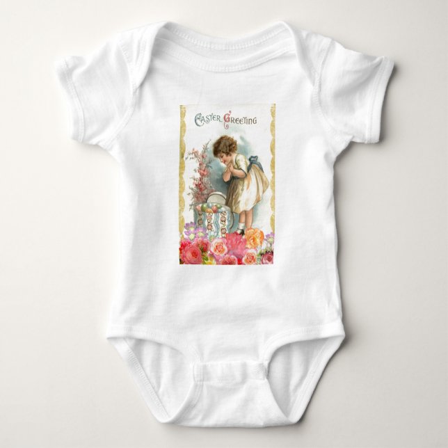 viktorianische Ostereier Baby Strampler (Vorderseite)