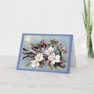 Viktorianische Osterkarte - Blumenkreuz Karte