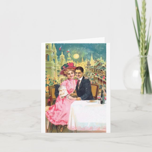 Viktorianische Paar-Postkarte 001 Karte (Vorderseite)