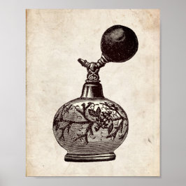 Viktorianische Parfüm-Flaschenabbildung Poster