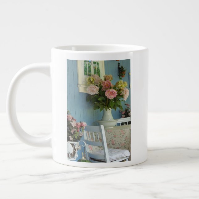 Viktorianische Peonies - Martha's Vineyard Jumbo-Tasse (Links)