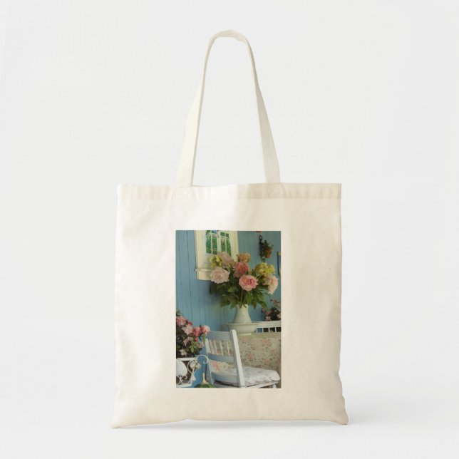 Viktorianische Peonies - Martha's Vineyard Tote Ta Tragetasche (Vorne)