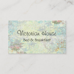 Viktorianische Pink Roses Business Cards Visitenkarte