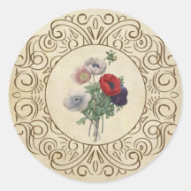 Viktorianische Poppies florales Scrapbook Verschön
