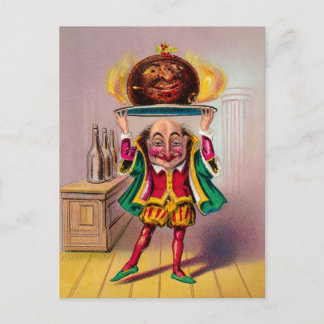 Viktorianische Pudding-Mann-Postkarte Postkarte