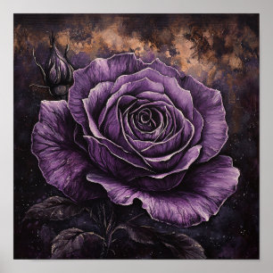 Viktorianische Rose Botanische Wandkunst DIY-Dekor Poster