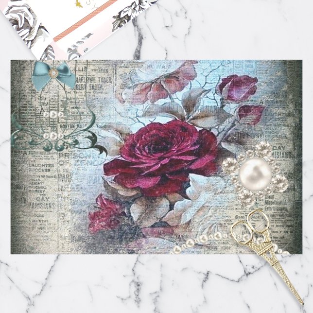 Viktorianische Rose Ephemera Decoupage Seidenpapier (Von Creator hochgeladen)