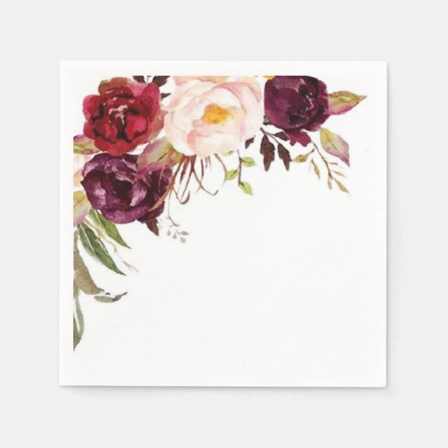 Viktorianische Rose Garten Elegante Papa Napkin Serviette (Vorderseite)