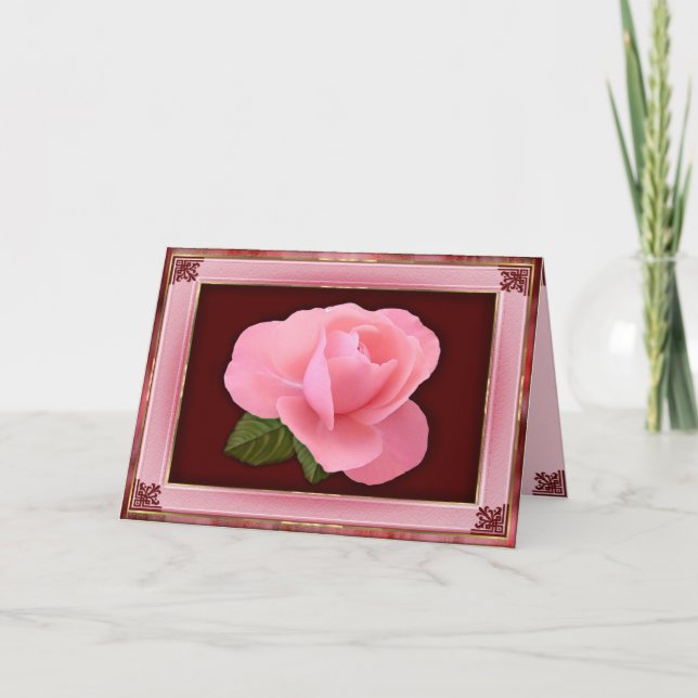 Viktorianische Rose Karte (Vorderseite)