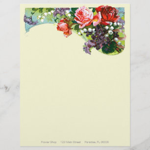 Viktorianische Rose ~ Letterhead Briefkopf