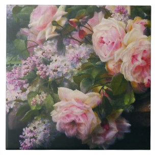 Viktorianische Rose und Lilacs Fliese