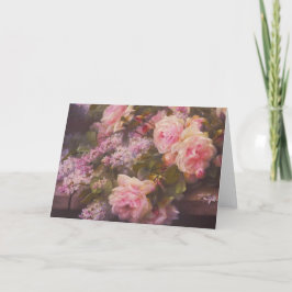 Viktorianische Rose und Lilacs-Karte Karte
