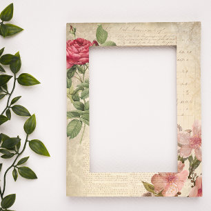 Viktorianische Rose und Text Ephemera Decoupage Seidenpapier