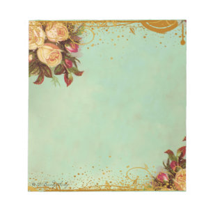 Viktorianische Rosen-elegantes Papier Notizblock
