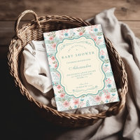Viktorianische Rosen-Gitter-Babyparty