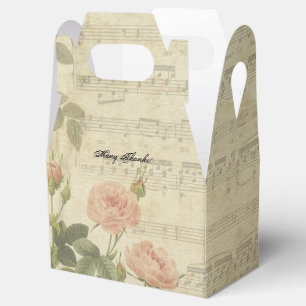 Viktorianische Rosen und Musik personalisiert Geschenkschachtel