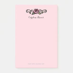 Viktorianische rote Rose vintage romantische handg Post-it Klebezettel