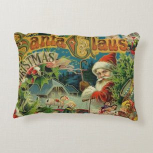 Viktorianische Santa Claus Weihnachtscollage Antik Dekokissen