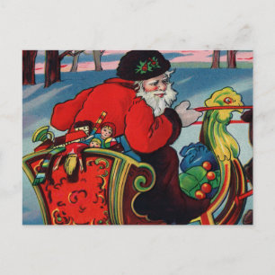 Viktorianische Santa Postkarte