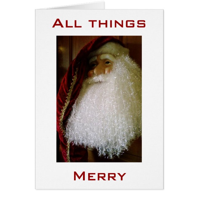 VIKTORIANISCHE SANTA WISHT ALLE DINGE "MERRY" (Vorne)
