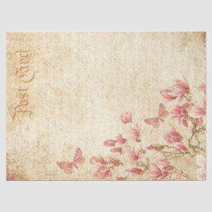 Viktorianische Schmetterlinge und Blume Seidenpapier