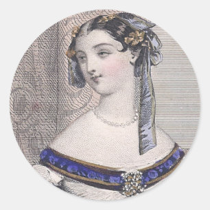 Viktorianische Schönheit von Jules David - wunders Runder Aufkleber