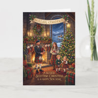 Viktorianische schottische Weihnachtskarte
