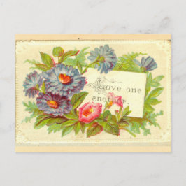 Viktorianische Scrapbook-Blume "Liebe One Other" Postkarte