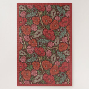 Viktorianische Steampunk Alte Lock-Taste rote Pflö