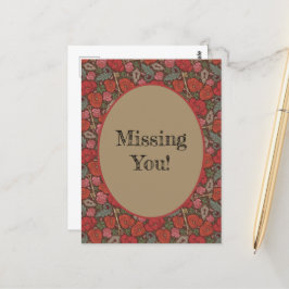 Viktorianische Steampunk Alte Lock-Taste rote Pflö Postkarte