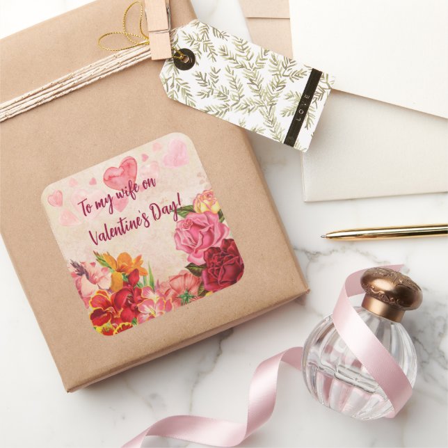 Viktorianische Steampunk-Blume Herzens Valentinsta Quadratischer Aufkleber (Schenken)