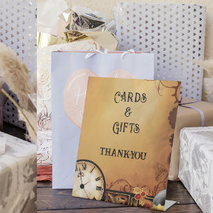 Viktorianische Steampunk-Hochzeit Sockelschild