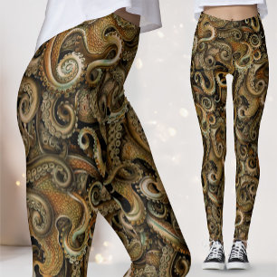 Viktorianische Steampunk Kraken-Tentakel-Leggings Leggings