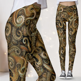 Viktorianische Steampunk-Oktopus-Tentakel-Leggings Leggings