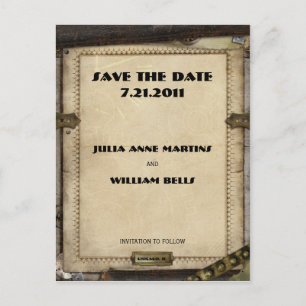 Viktorianische Steampunk-Save the Date Postkarten