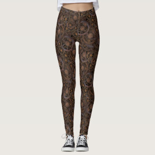 Viktorianische Steampunk-Uhrenkogs Leggings