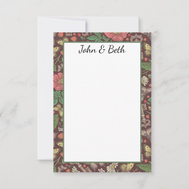 Viktorianische Steampunk-Vintage Schmetterlingssch Dankeskarte (Vorderseite)