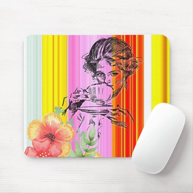 Viktorianische Stripe Mouse Pad! Mousepad (Mit Mouse)