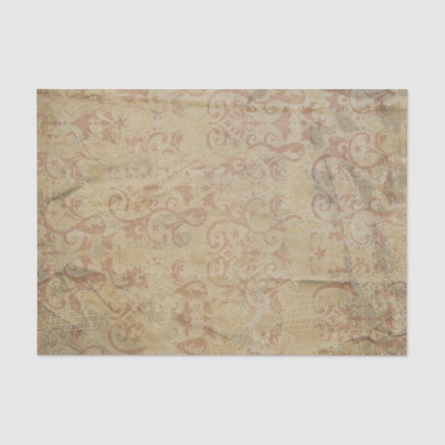 Viktorianische Stylescrolls und Blume Seidenpapier (Vorderseite)