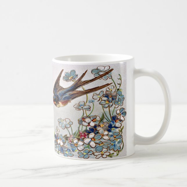 Viktorianische Swallows-Tasse Kaffeetasse (Rechts)