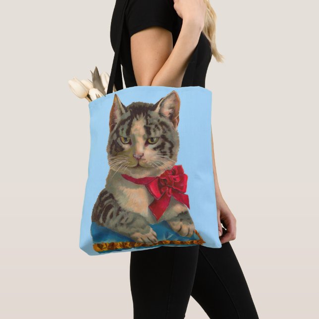 Viktorianische Tablet-Katze Tasche (Von Nahem)