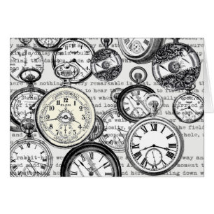 Viktorianische Taschenuhr Collage Alice Wunderland