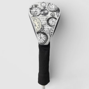 Viktorianische Taschenuhr Collage Alice Wunderland Golf Headcover