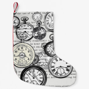 Viktorianische Taschenuhr Collage Alice Wunderland Kleiner Weihnachtsstrumpf