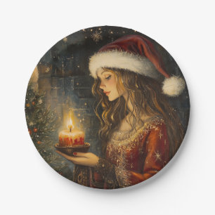 Viktorianische Teller zu Weihnachten