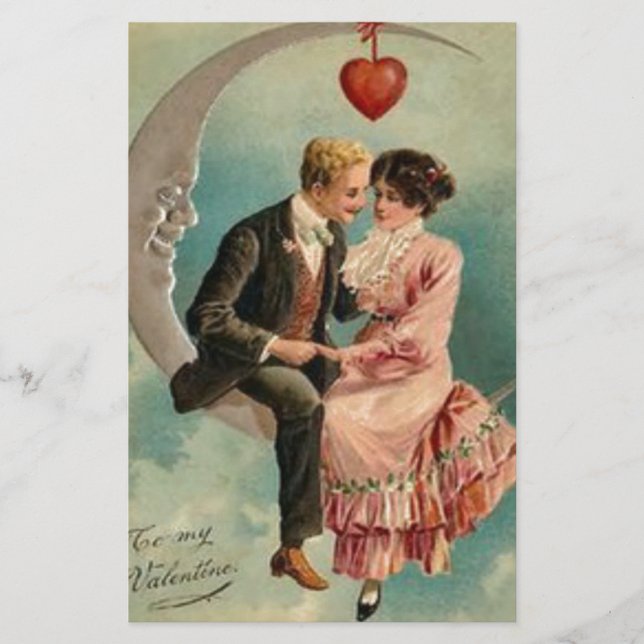 viktorianische Valentine Briefpapier (Vorderseite)